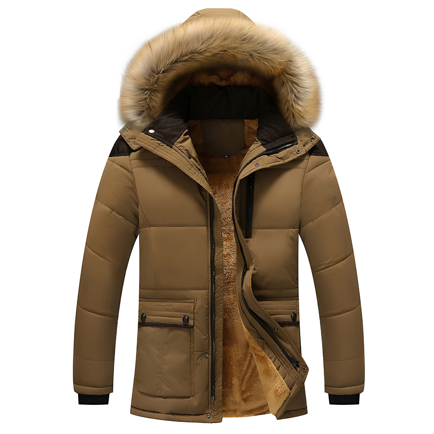 Shawn - Moderni takki irrotettavalla hupulla miehille