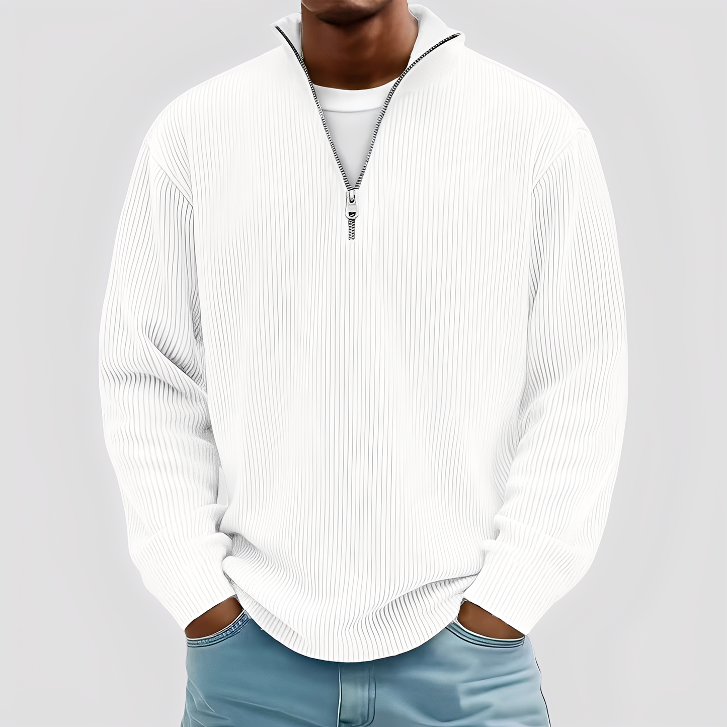 Henry - Moderni, vapaa, lämmin villapaita miehille