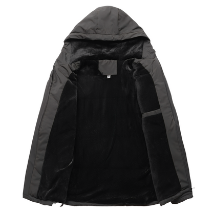 Karl - Monipuolinen fleece-takki hupulla miehille