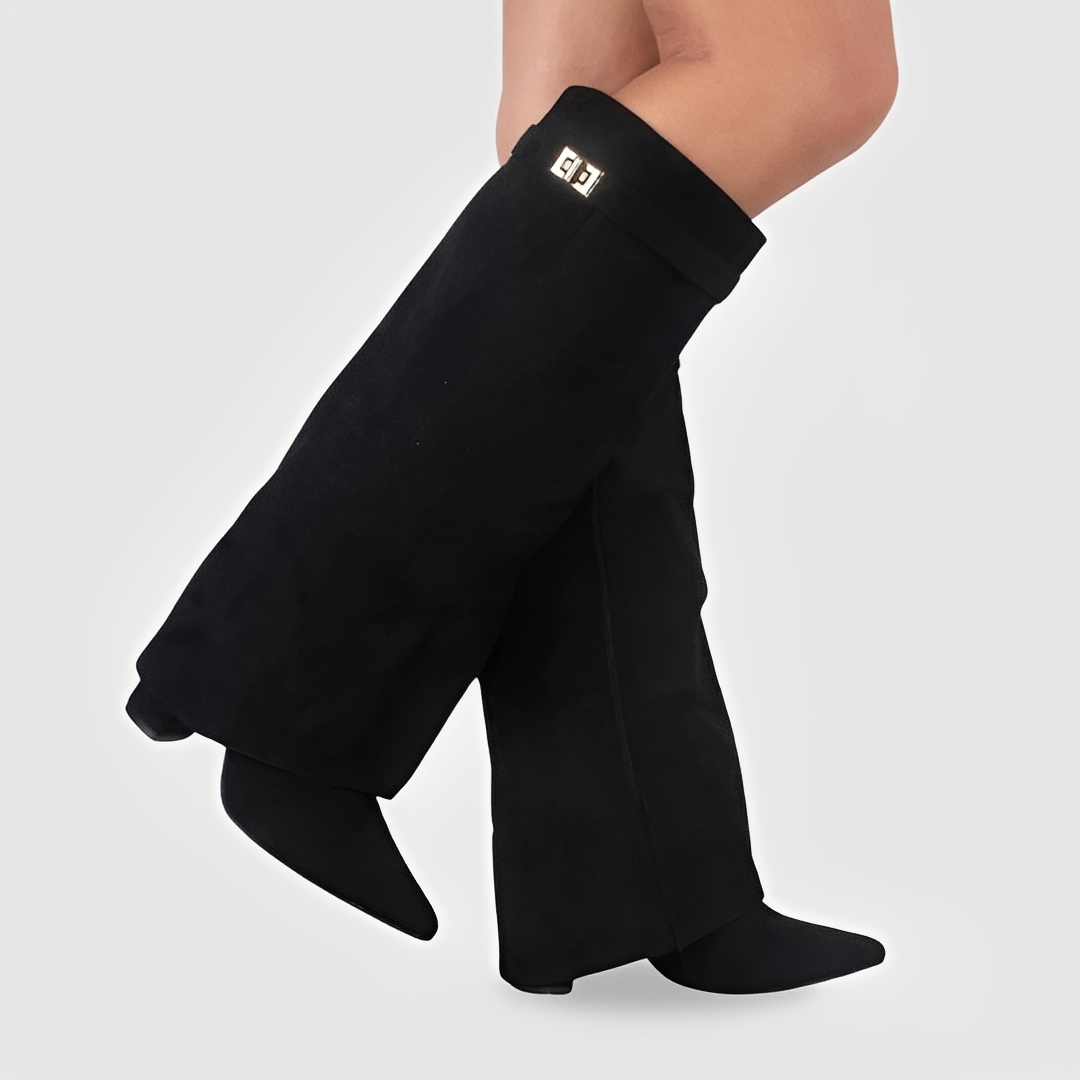 Linette - Naisten nahkasaappaat soljella