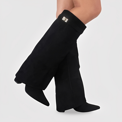 Linette - Naisten nahkasaappaat soljella