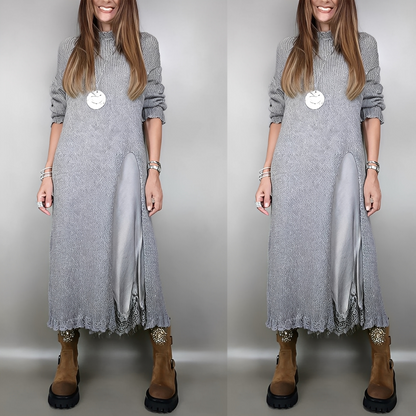 Fanny - Neulepusero ja tyylikäs mekko naisille määritä