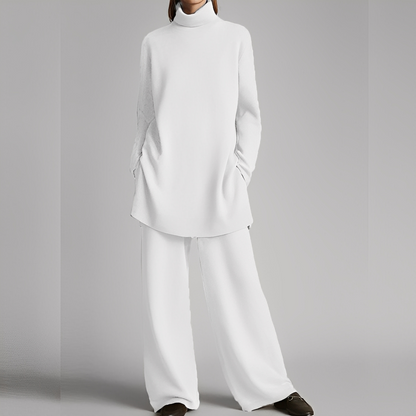 Mireille - Villapaita ja talvihousut rento naisten asu