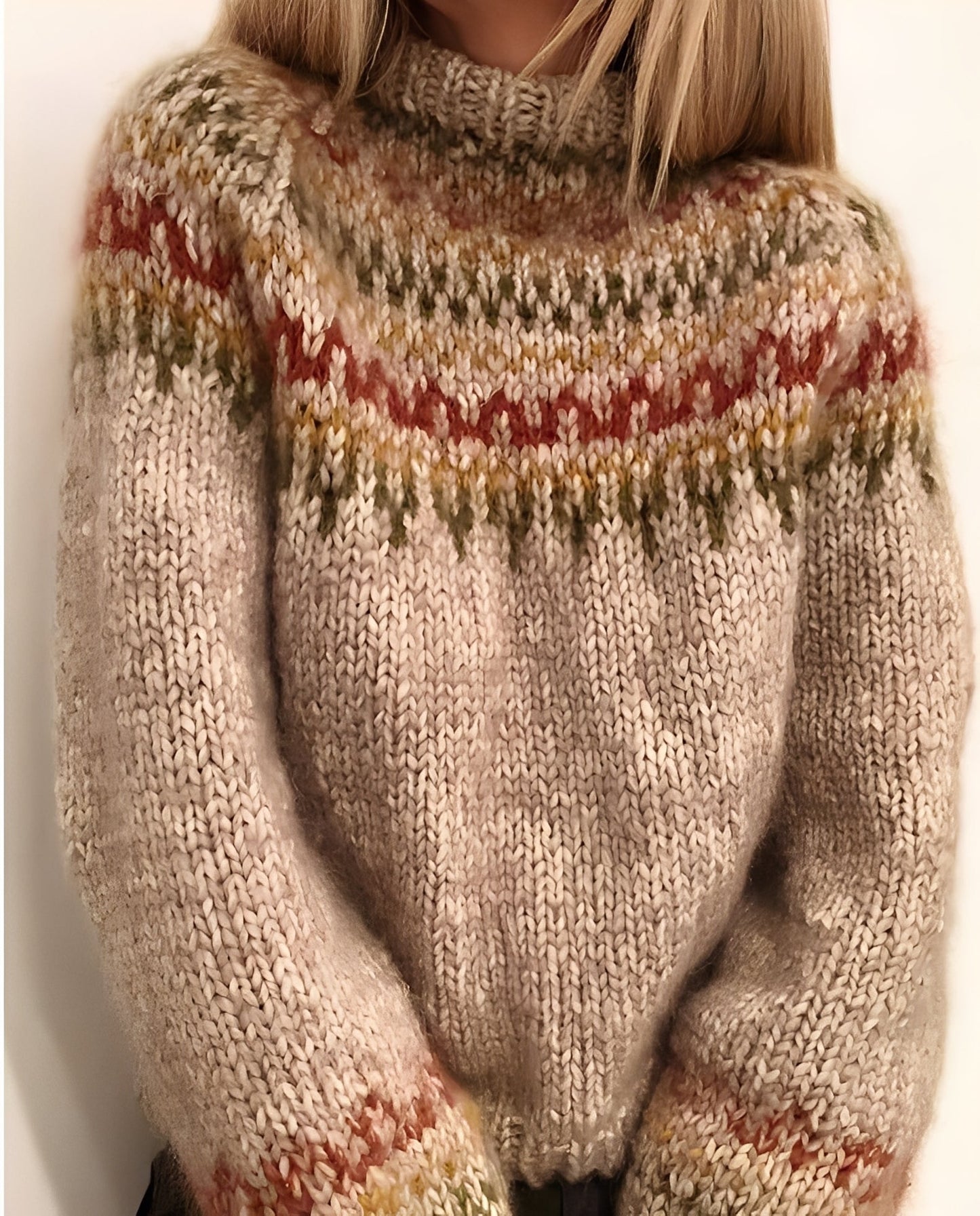 Macey - Karkea neulottu villapaita naisille