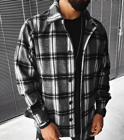 Eugene - Tyylikäs ruudullinen pitkähihainen paita miehille