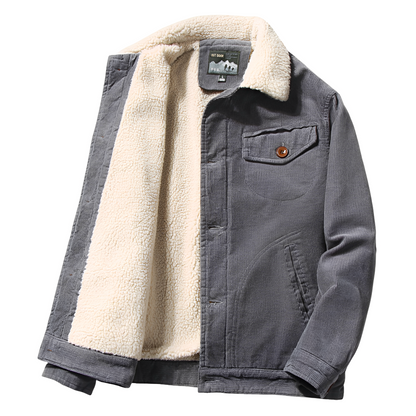 Carl - Tyylikäs samettitakki fleecevuorella miehille