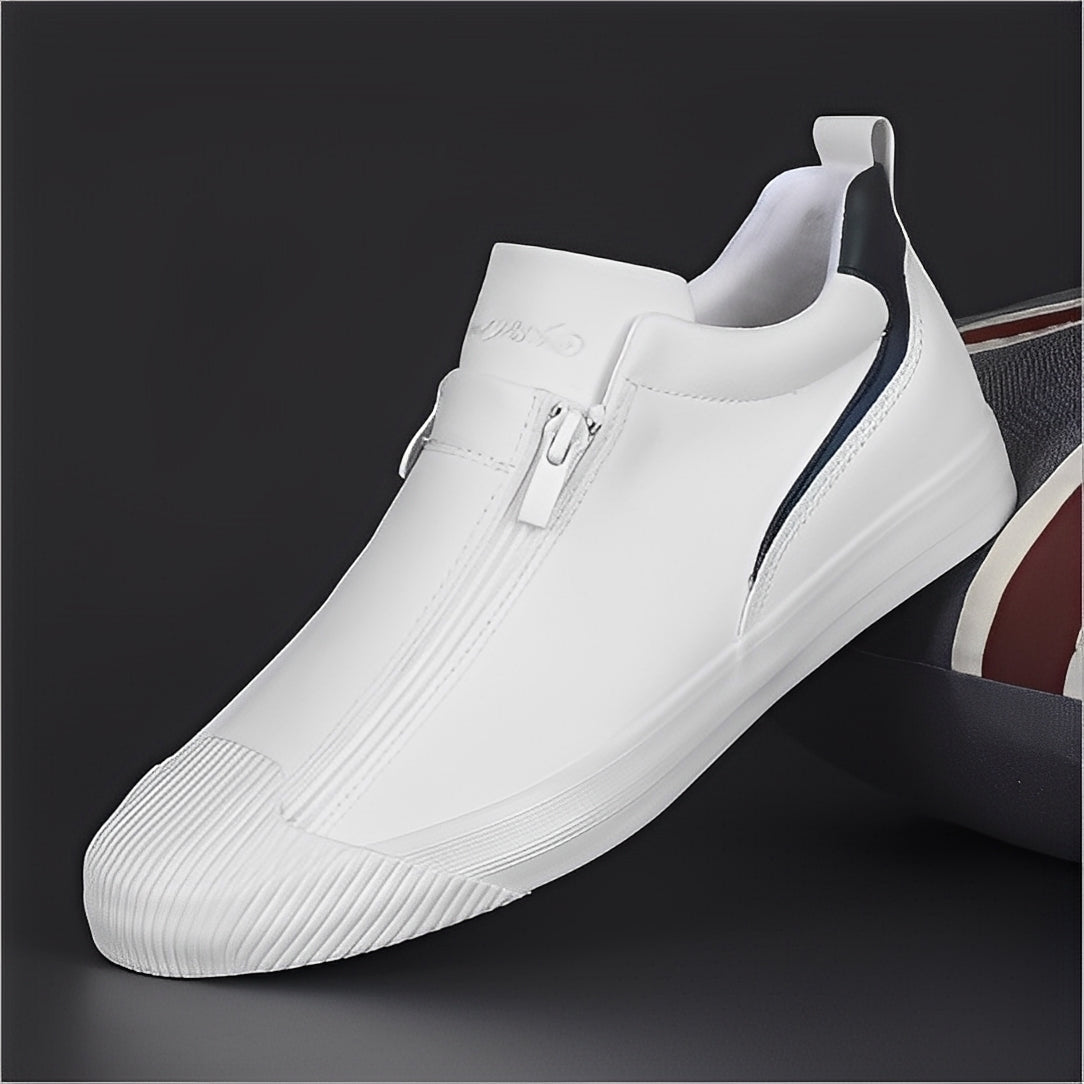 Marcus - Nahkakengät kaksinkertaisella vetoketjulla miehille