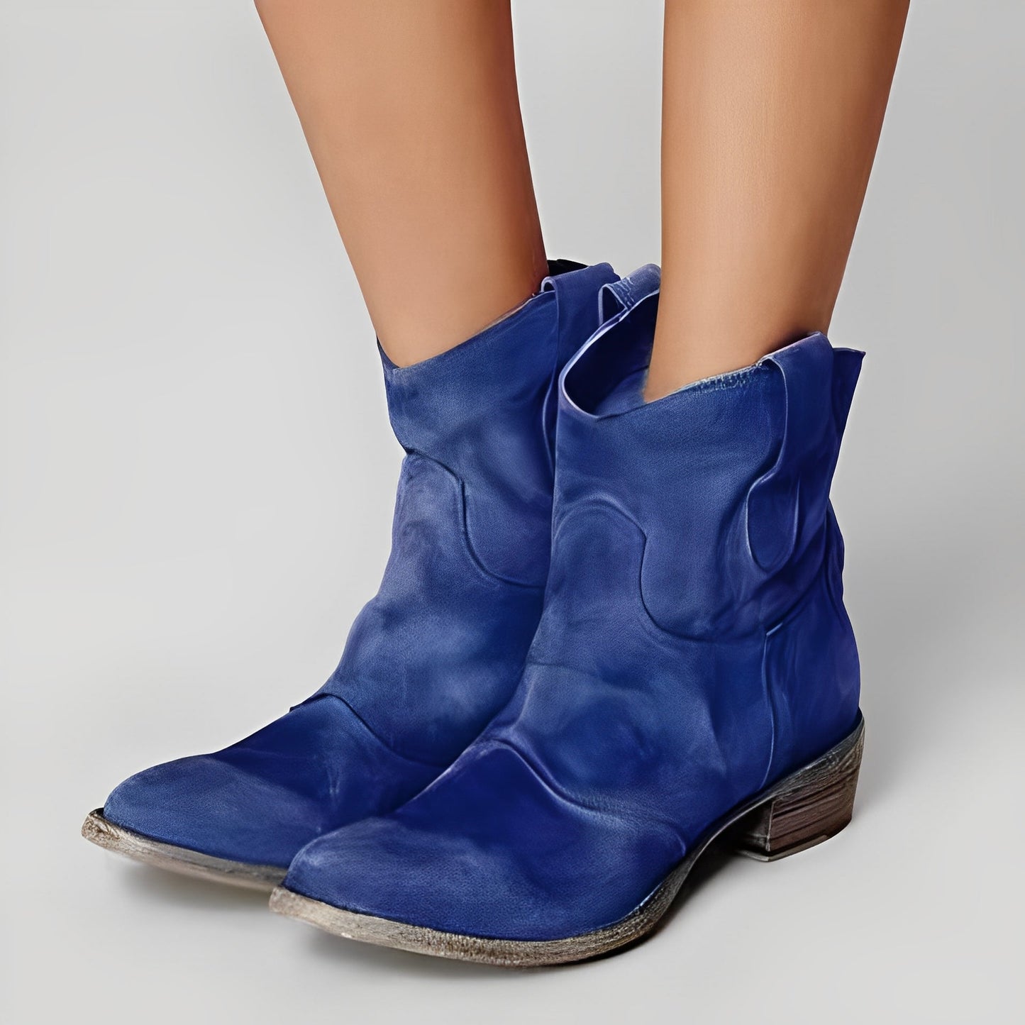 Adaline - Retro-cowboysaappaat matalalla korolla naisille