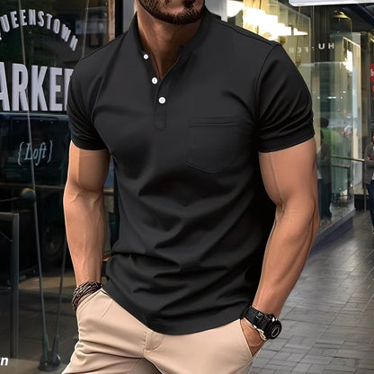 Darwin - Rento, yksinkertainen pikeepaita puolikauluksella miehille