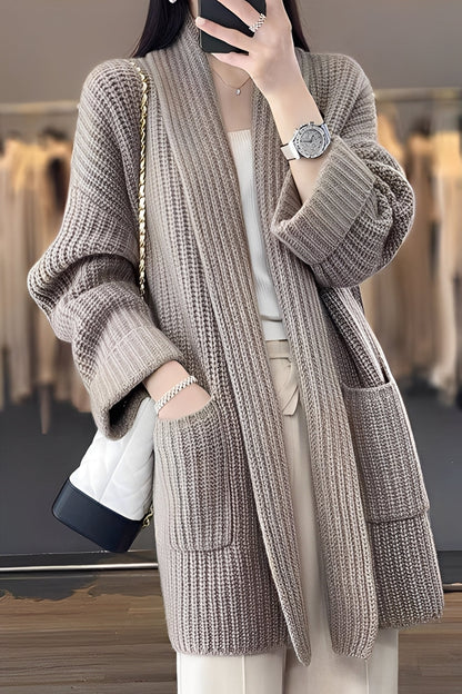 Suzanna - Elegantti pitkä neuletakki naisille