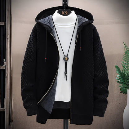 Roni - Moderni neulehuppari fleecesisuksella miehille