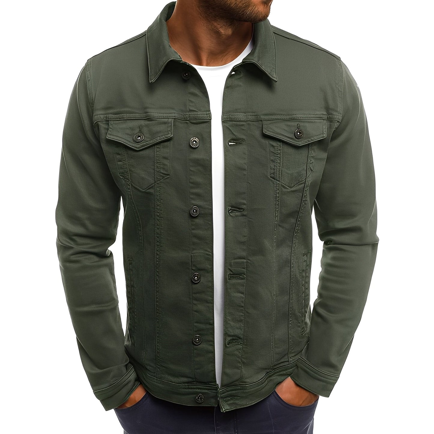 Steven - Tyylikäs Farkkutakki Taskuilla Miehille