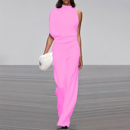 Lucie - Tyylikäs, glamourinen yhden olkapään haalarit naisille