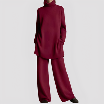 Jessica - Tyylikäs oleskeluasu korkealla kauluksella naisille