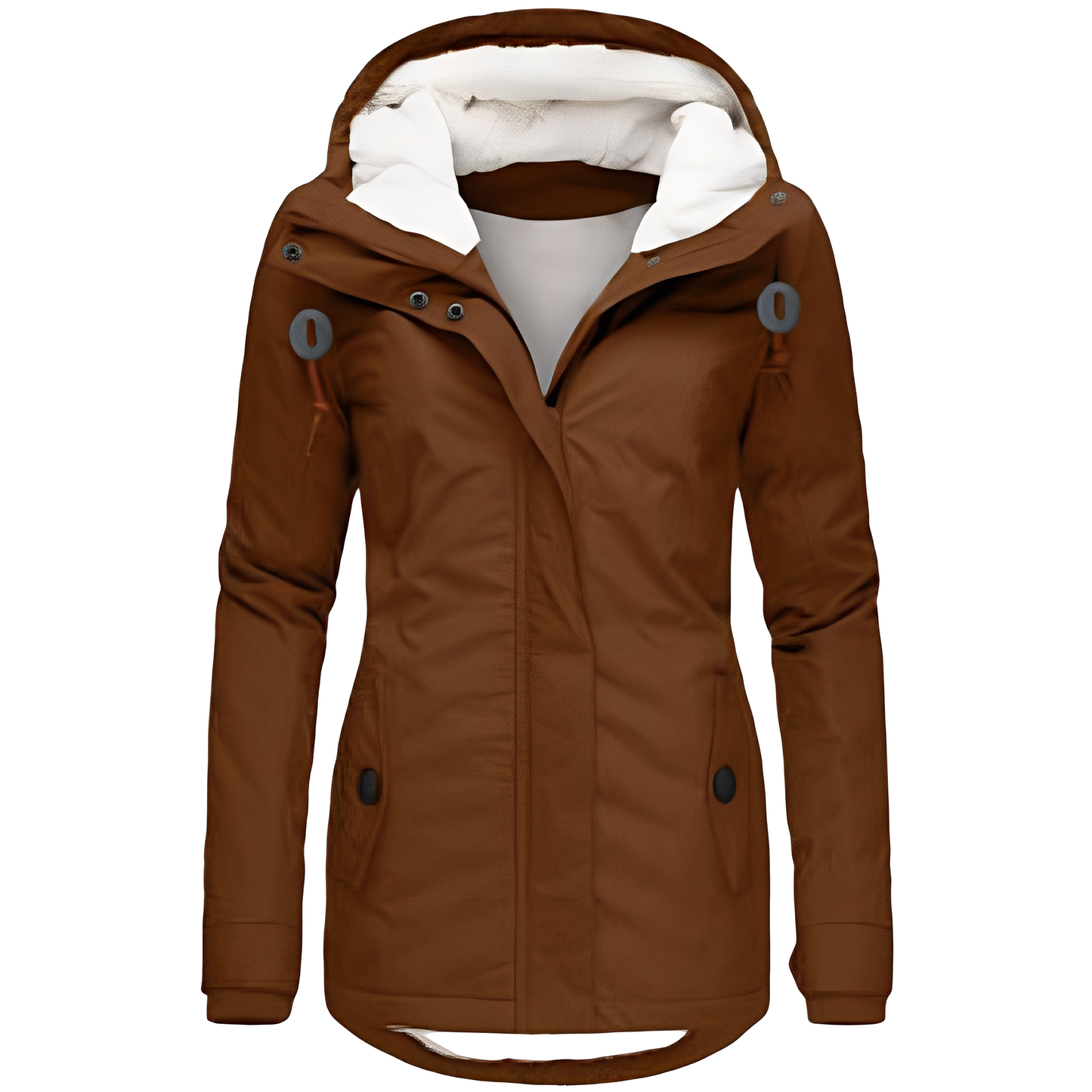 Valary - Vedenpitävä samettitakki hupulla naisille