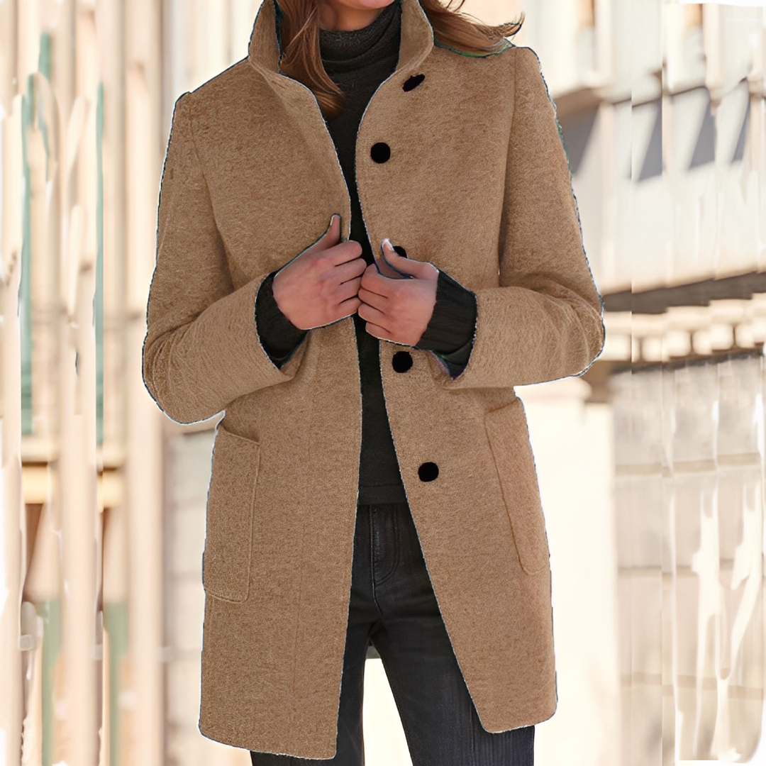 Tatienne - Pitkä nykyaikainen talvitakki naisille