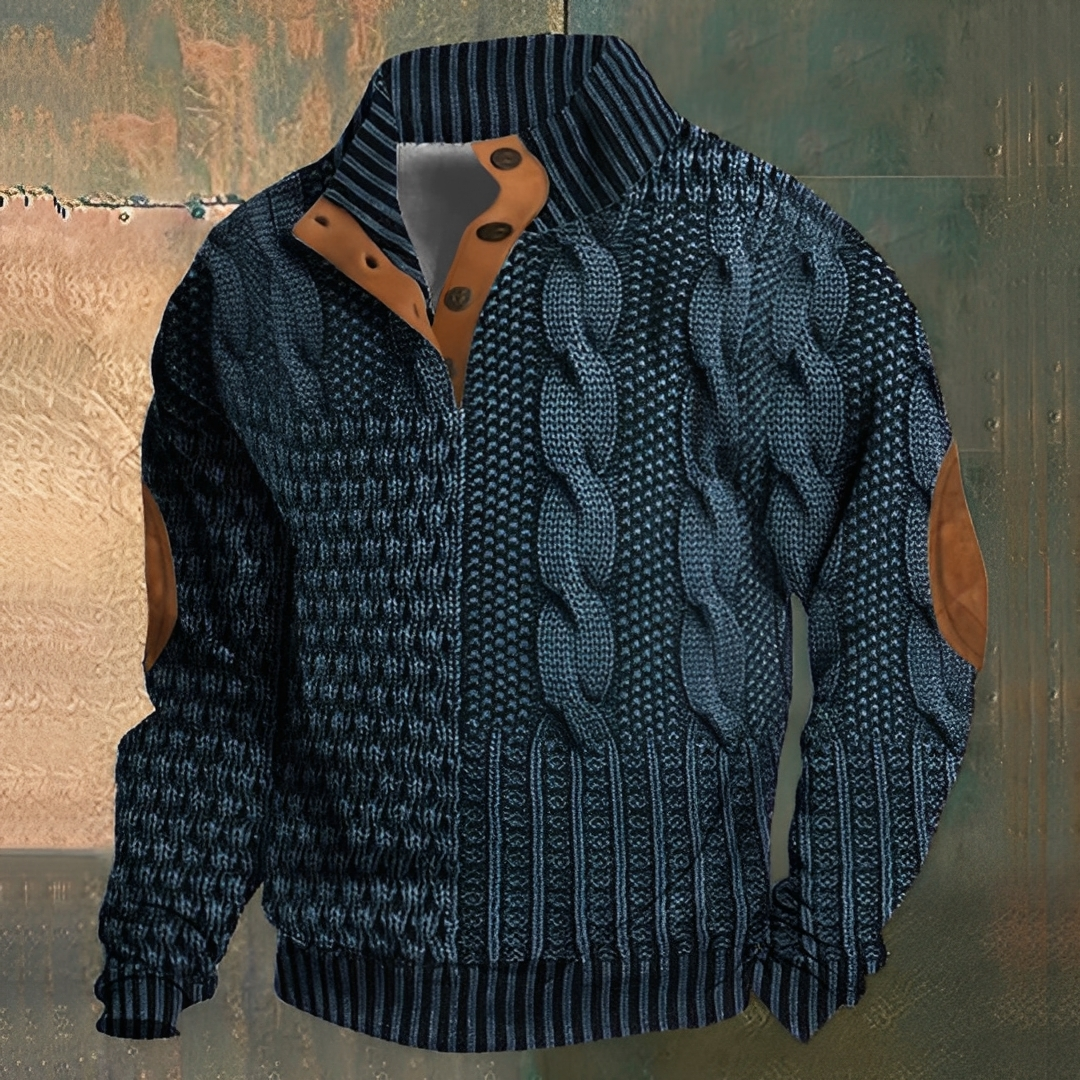 Nazaire - Miesten 3D-painettu kuviollinen villapaita