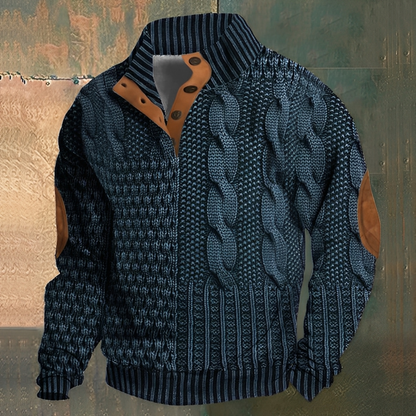 Nazaire - Miesten 3D-painettu kuviollinen villapaita