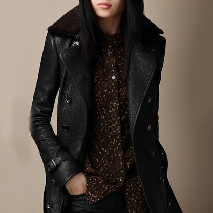 Sylvaine - Tyylikäs naisten nahkatakki