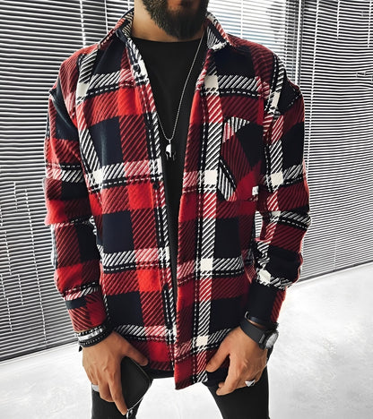 Eugene - Tyylikäs ruudullinen pitkähihainen paita miehille