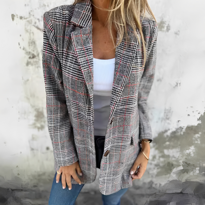 Ellen - Muodollinen ruudullinen bleiseri naisille