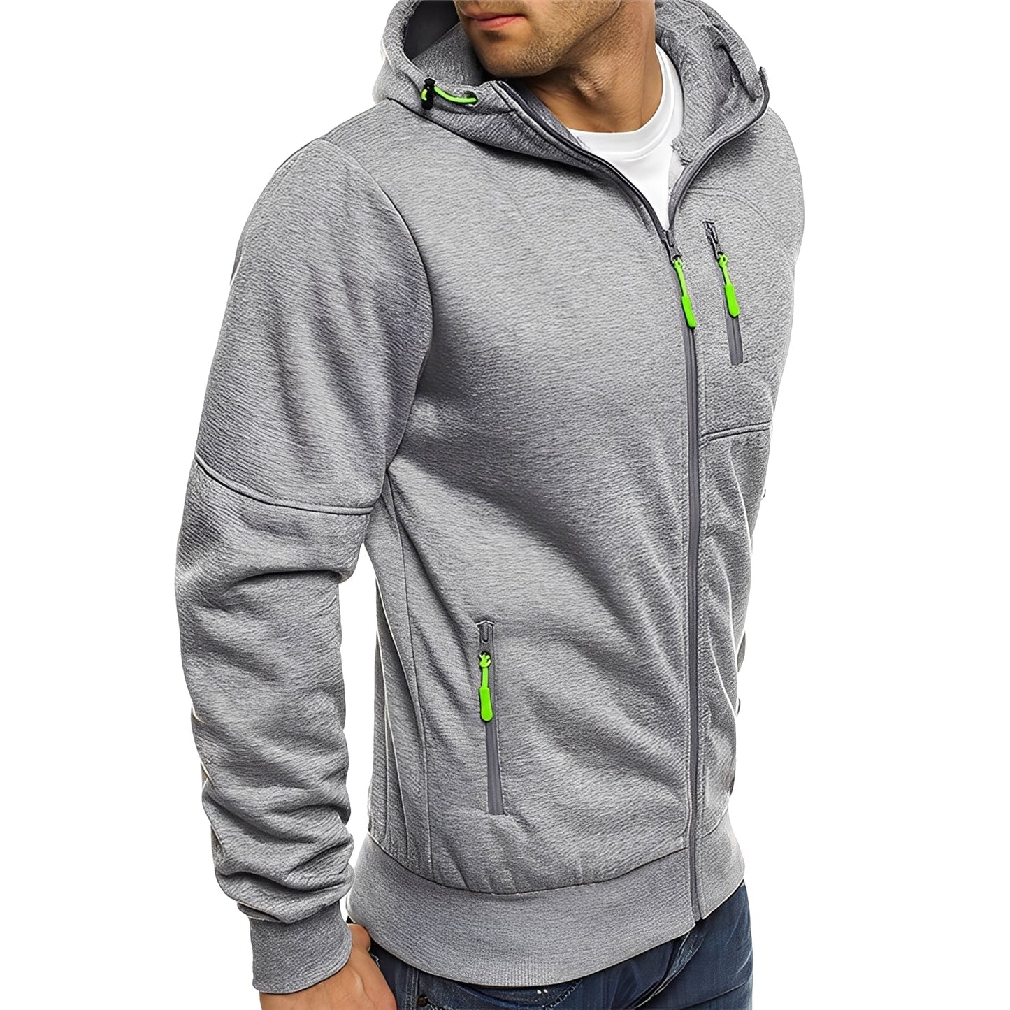 Allen - Moderni fleece-takki hupulla miehille