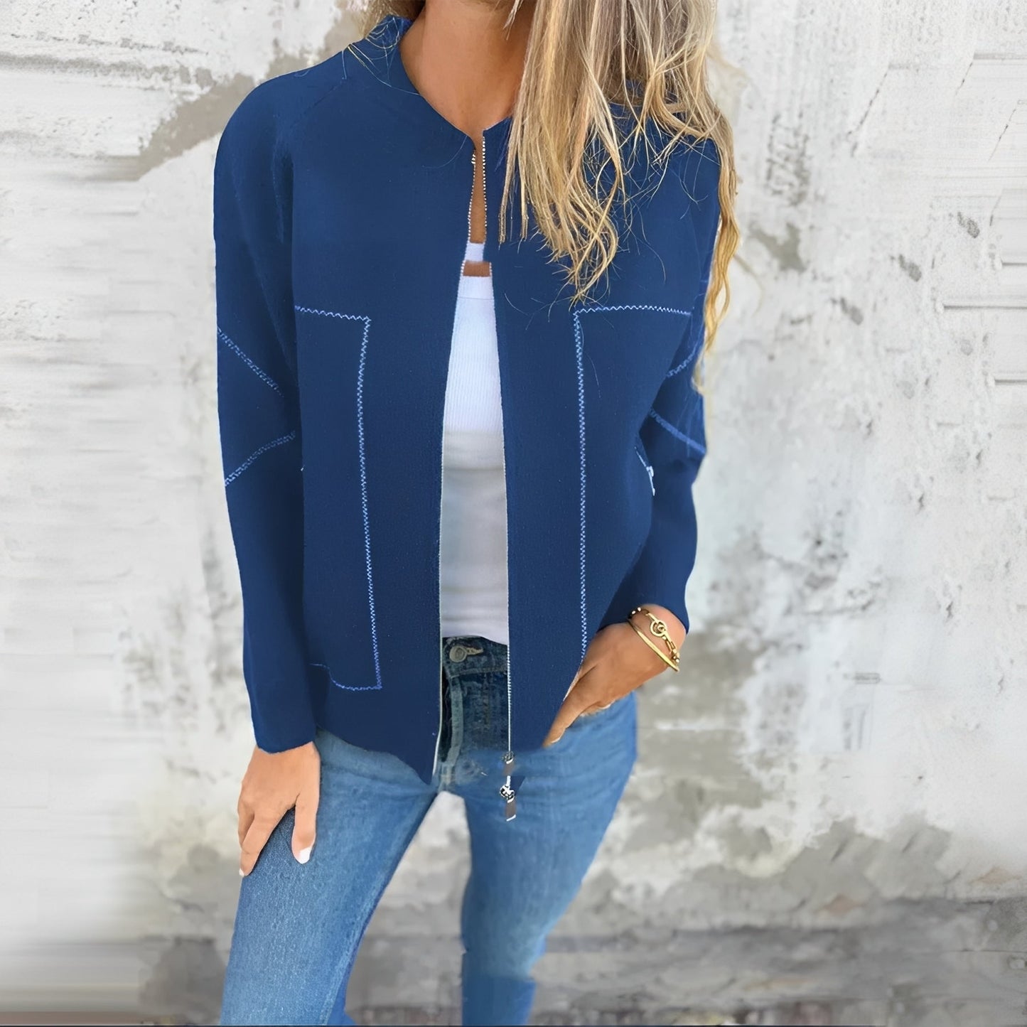 Chelsea - Tyylikäs takki vetoketjulla naisille