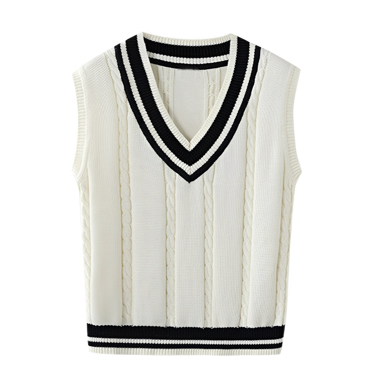 Leona - Klassinen neuleliivi V-kauluksella naisille