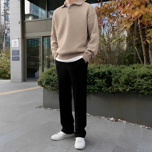 Gino - Moderni villapaita puolivetoketjulla miehille