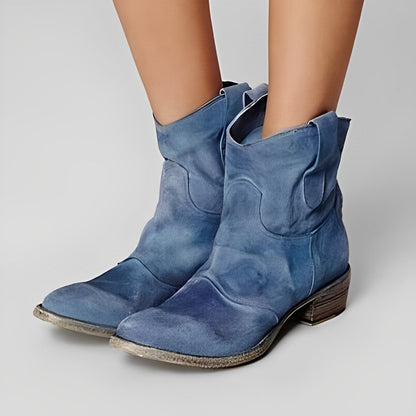 Adaline - Retro-cowboysaappaat matalalla korolla naisille