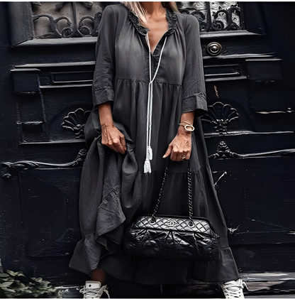 Irénée - Mukava pitkä denim-mekko naisille