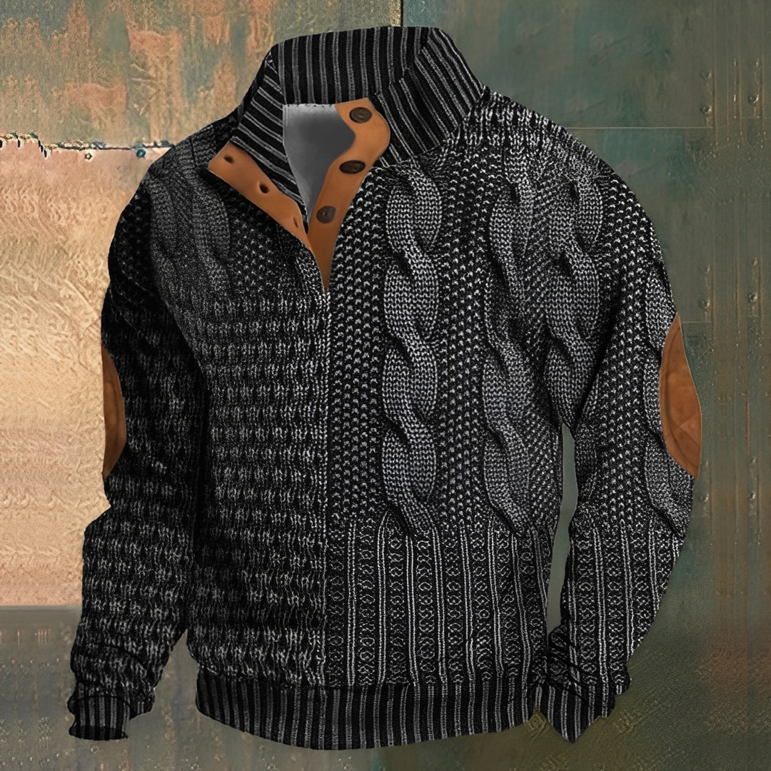 Nazaire - Miesten 3D-painettu kuviollinen villapaita