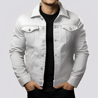 Maxwell - Retro-farkkutakki miehille paksusta denimistä