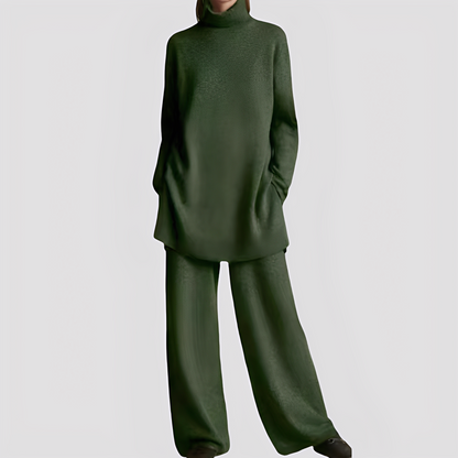 Jessica - Tyylikäs oleskeluasu korkealla kauluksella naisille