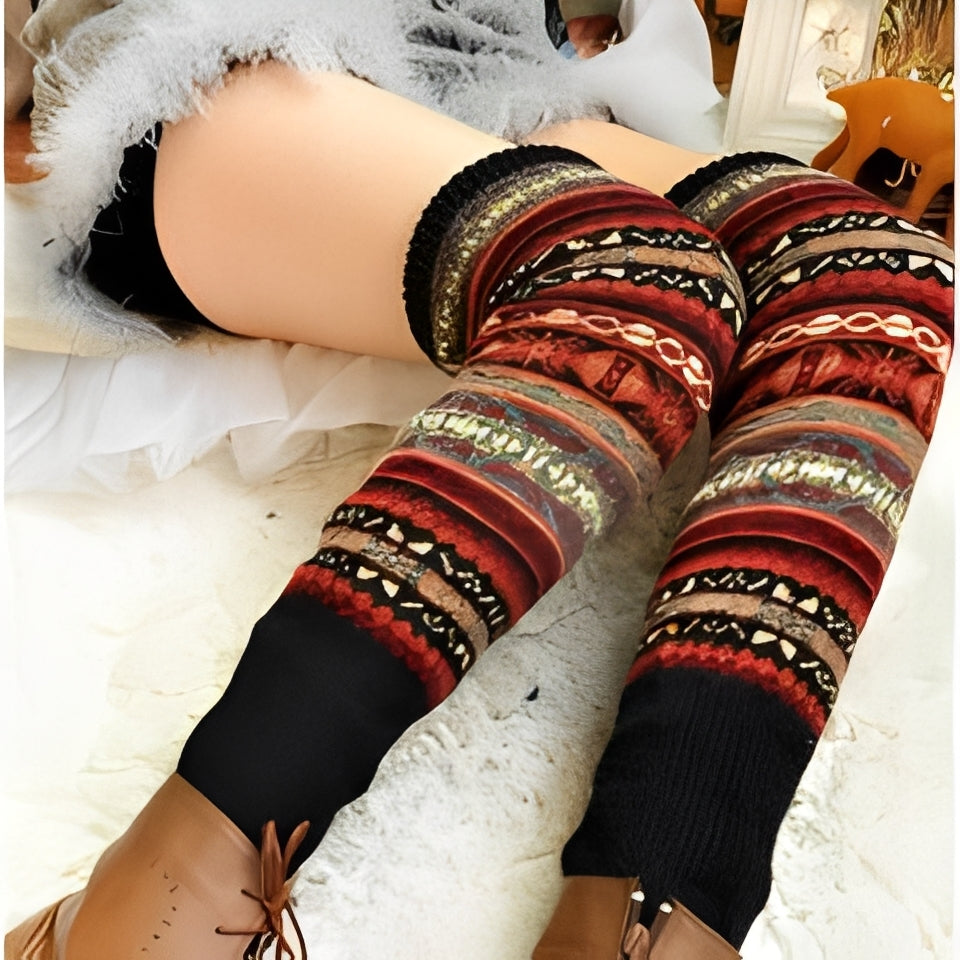 Suzanna - Tyylikkäät, lämpimät, paksut puuvillasukat naisille