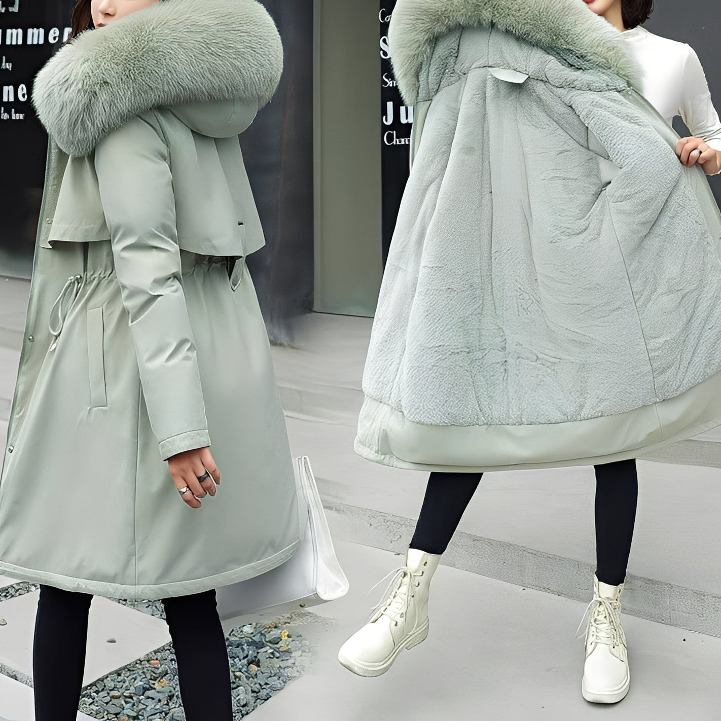 Evette - Tyylikäs, lämmin, toppatakki hupulla naisille