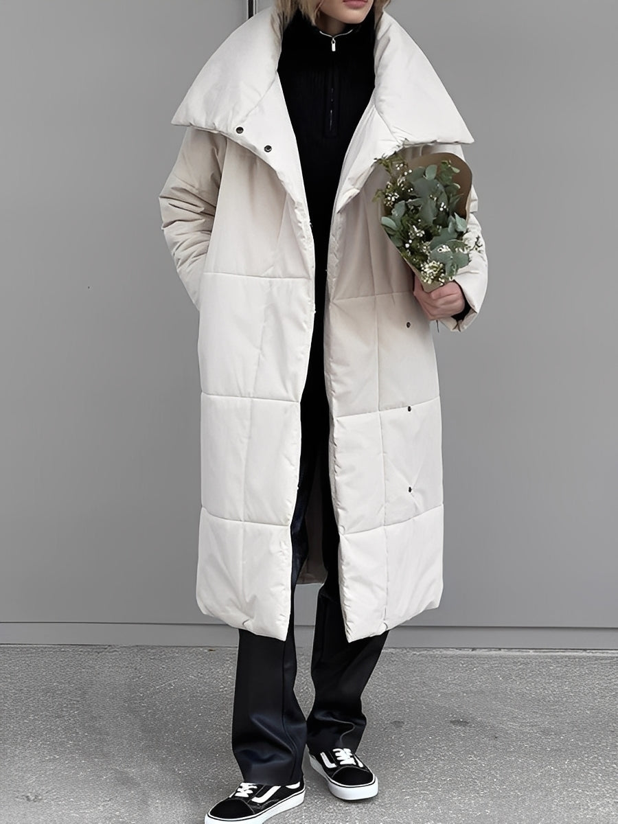 Adaline - Pitkä, lämmin, topattu takki naisille