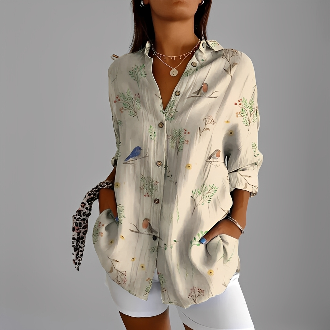 Annick - Elegantti pitkähihainen naisten pusero