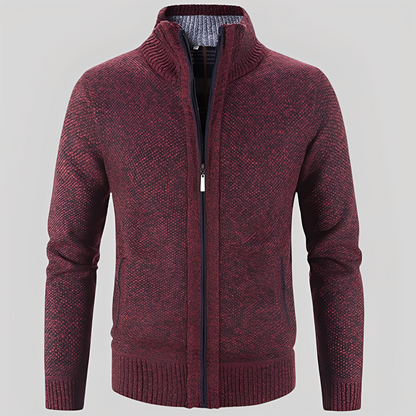 Kelvin - Yksinkertainen vetoketjullinen neuletakki miehille