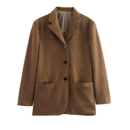 Ashlea - Tyylikäs bleiseri kauluksella ja hame naisille