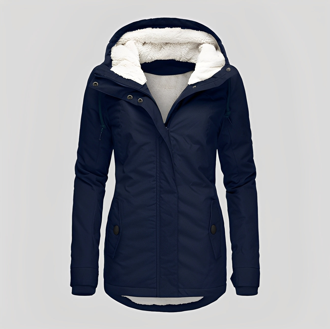 Melba - Lämmin, vedenpitävä takki hupulla naisille