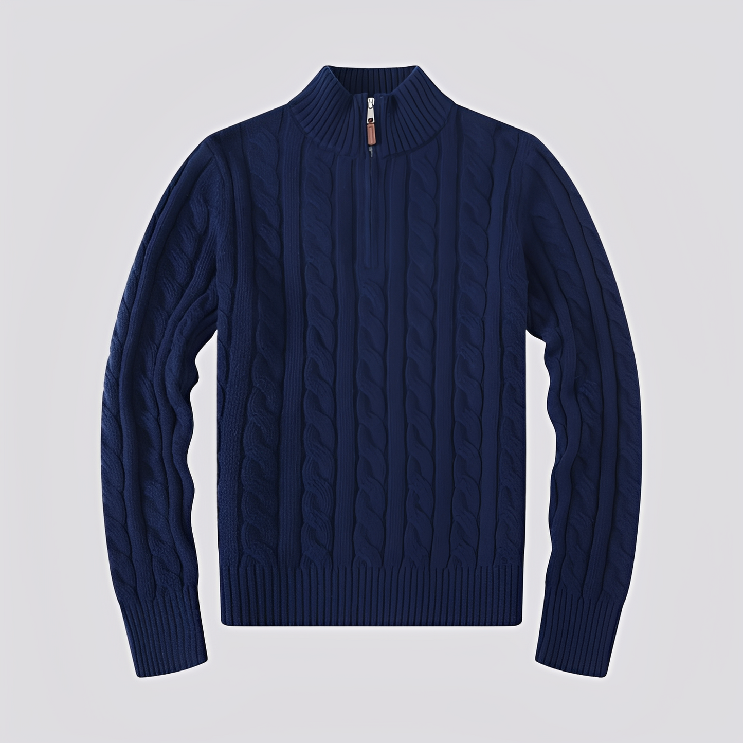 Jasper - Tyylikäs vetoketjullinen villapaita miehille