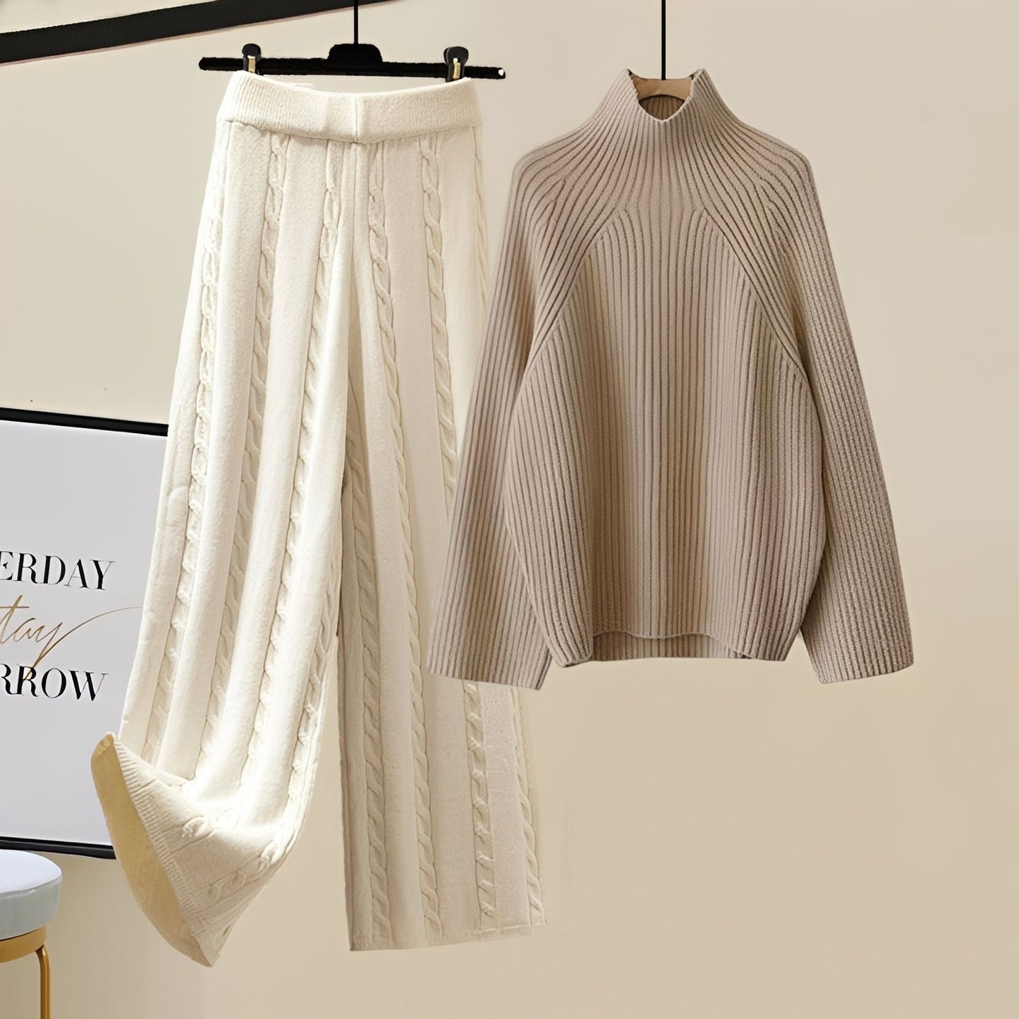 Lucie - Tyylikäs 3-osainen neulesetti naisille