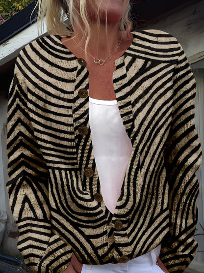 Therese - Tyylikäs neuletakki napeilla naisille