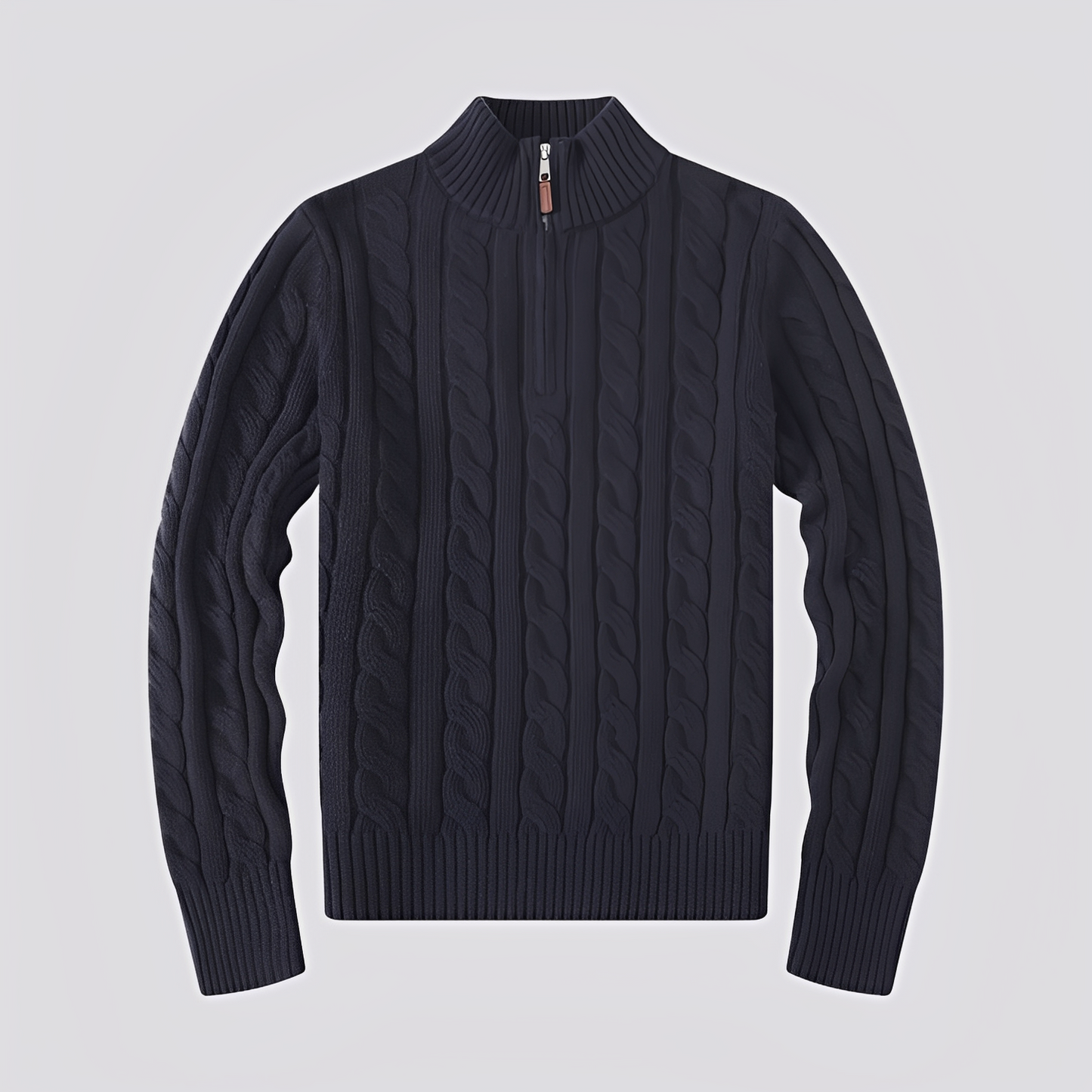 Jasper - Tyylikäs vetoketjullinen villapaita miehille