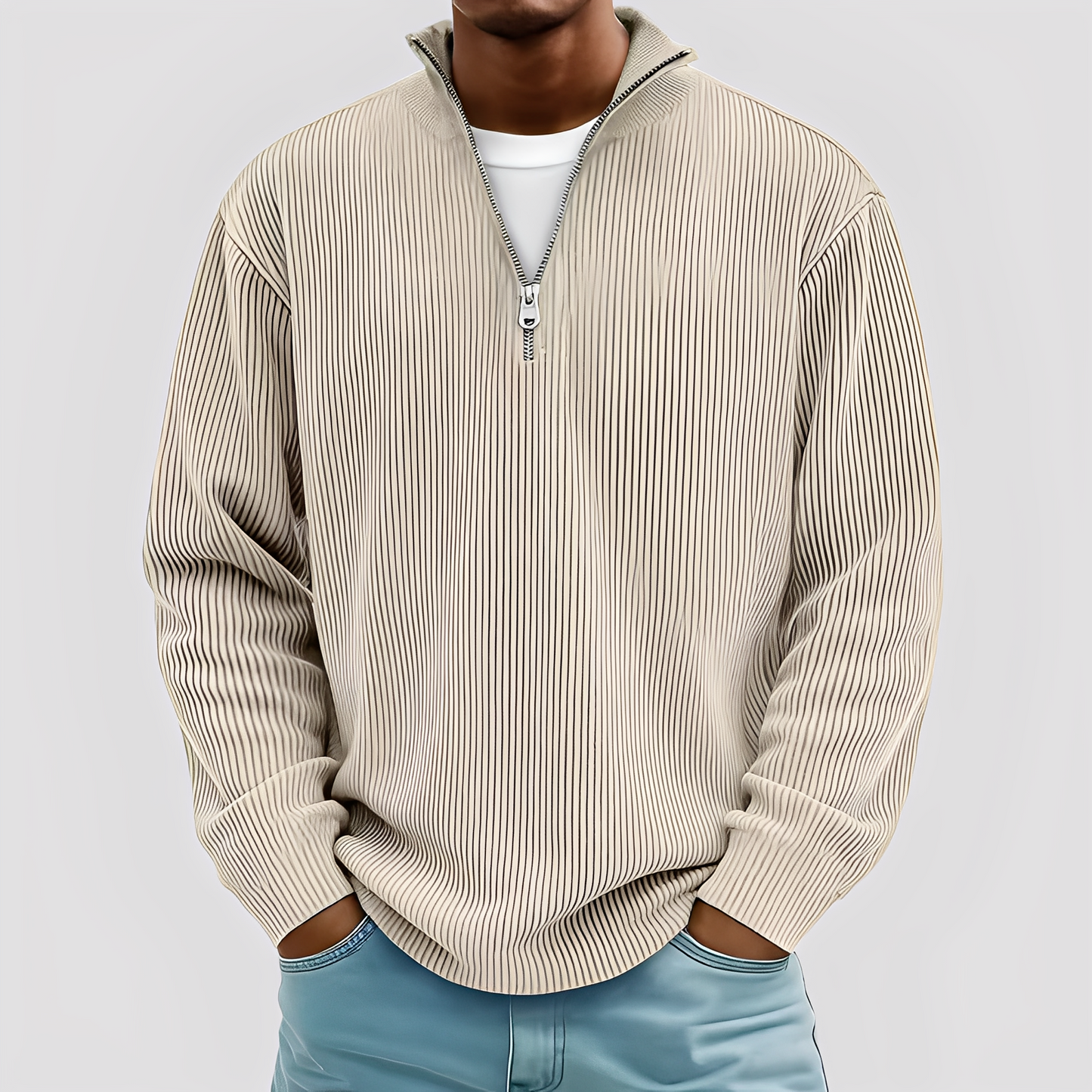 Henry - Moderni, vapaa, lämmin villapaita miehille