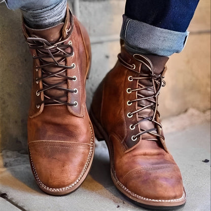 Kevin - Retro-nahkasaappaat miehille