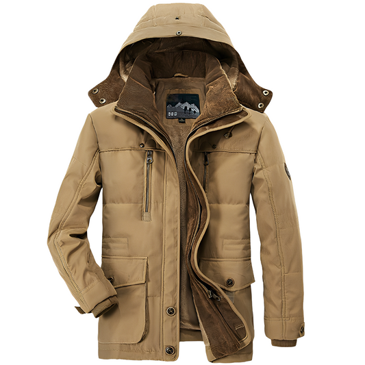 Bruce - Tyylikäs hupparitakki lämpimällä vuorella miehille