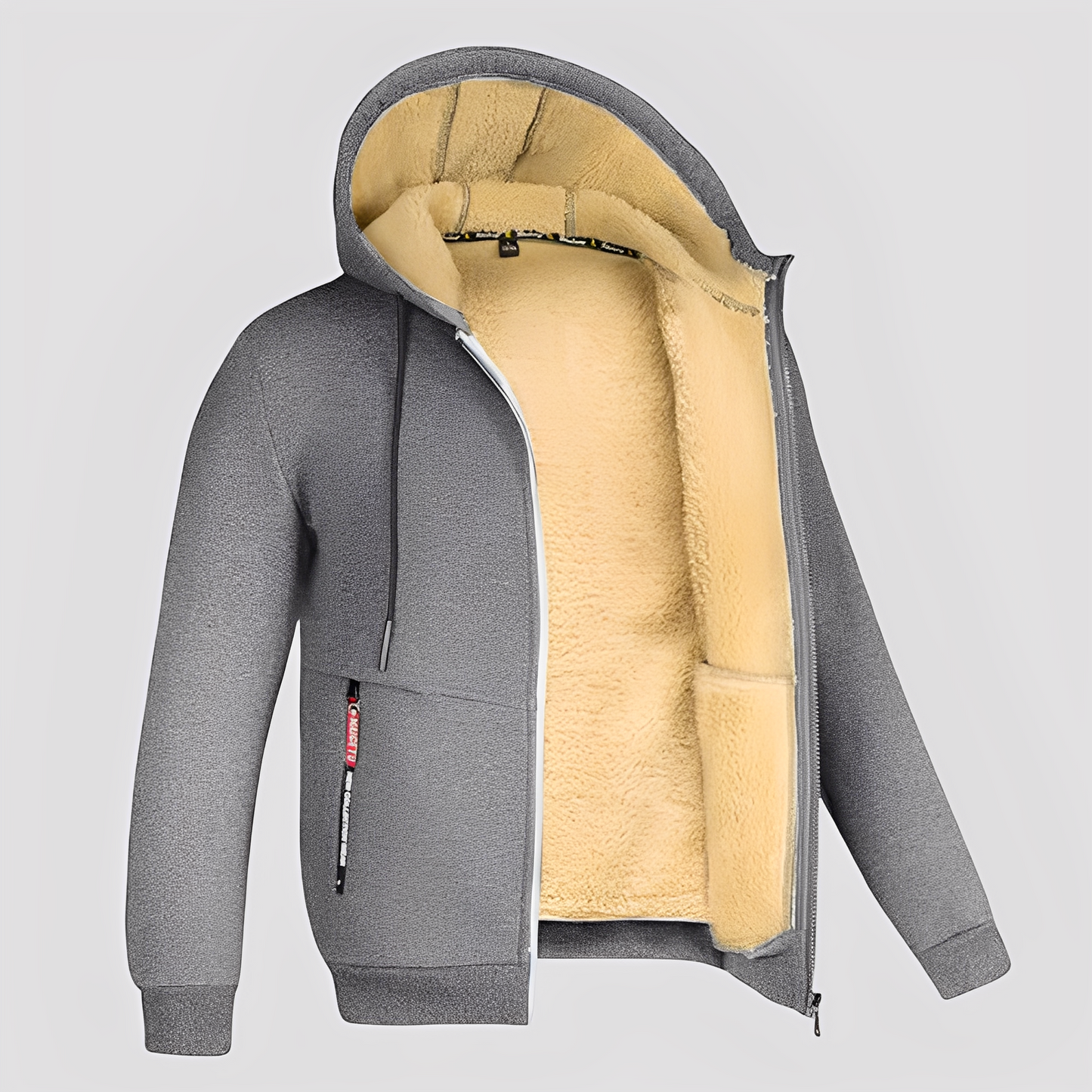 Waldo - Yksinkertainen, fleecellä vuorattu huppari miehille