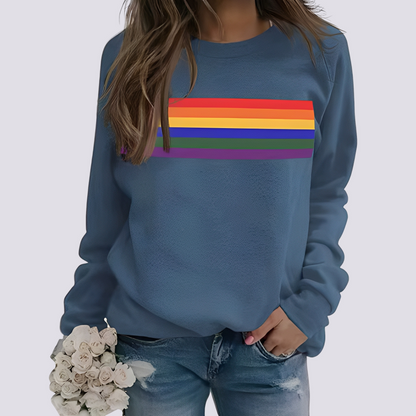 Roseann - Tyylikäs villapaita värikkäällä painatuksella naisille